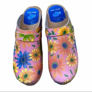 Cape Clogs Torpatoffeln pink multi color clogs
